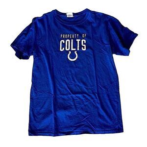🌴 Indianapolis Colts Football Reebok T-shirt Blue Large NFL